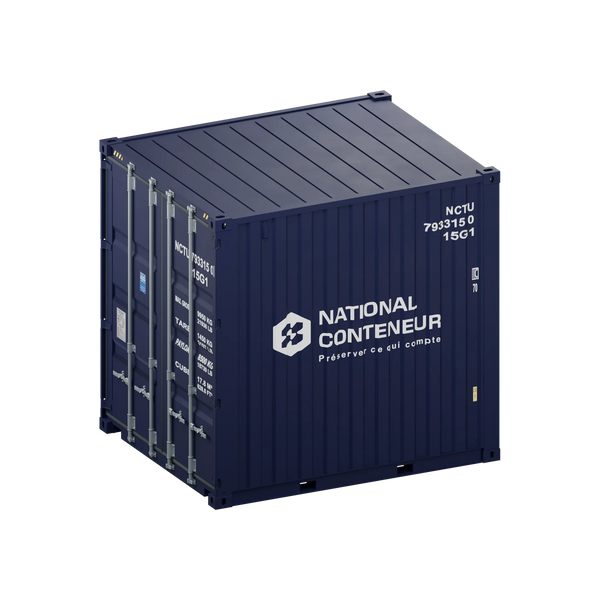 Conteneur High-Cube 10 pieds — bleu neuf — National Conteneur