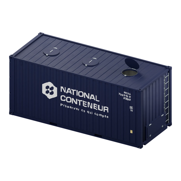 Conteneur Bulk 20 pieds — bleu neuf — National Conteneur