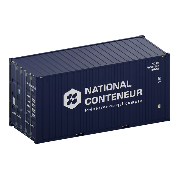 Conteneur High-Cube 20 pieds — bleu neuf — National Conteneur