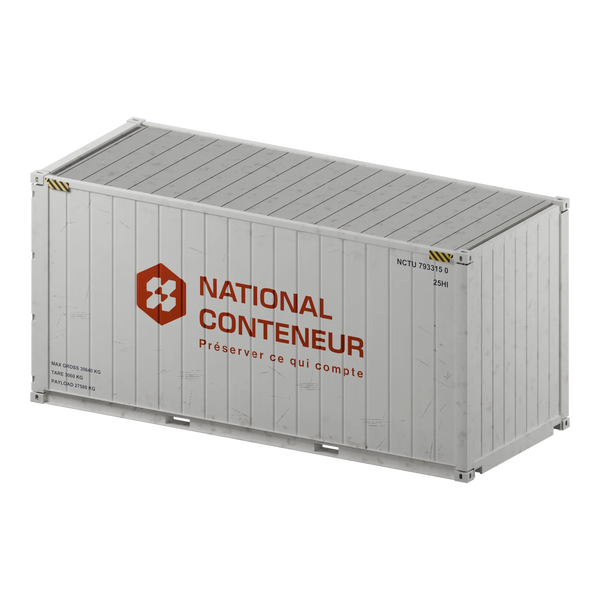 Conteneur Isotherme 20 pieds · High-Cube — blanc usé — National Conteneur