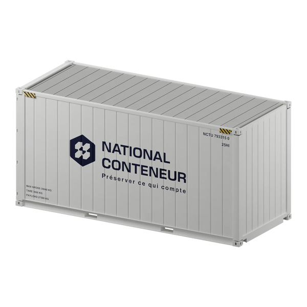 Conteneur Isotherme 20 pieds · High-Cube — blanc neuf — National Conteneur