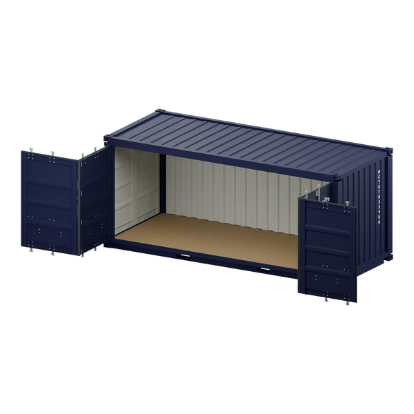 Conteneur Open Side 20 pieds — bleu neuf — National Conteneur