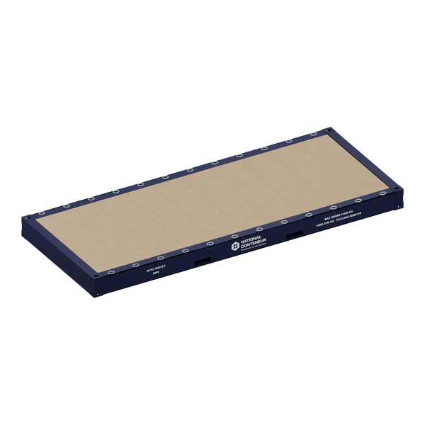 Conteneur Plateforme 20 pieds — bleu neuf — National Conteneur