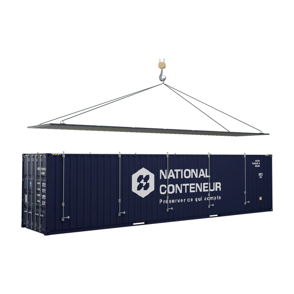 Conteneur Hard Top 40 pieds · High-Cube — bleu neuf — National Conteneur