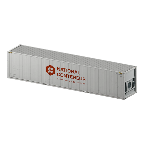 Conteneur Reefer 45 pieds · High-Cube · Pallet Wide — blanc usé — National Conteneur