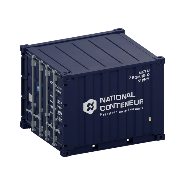 Conteneur Dry 5 pieds — bleu neuf — National Conteneur