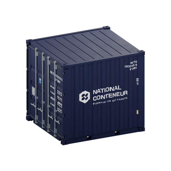 Conteneur Dry 8 pieds — bleu neuf — National Conteneur