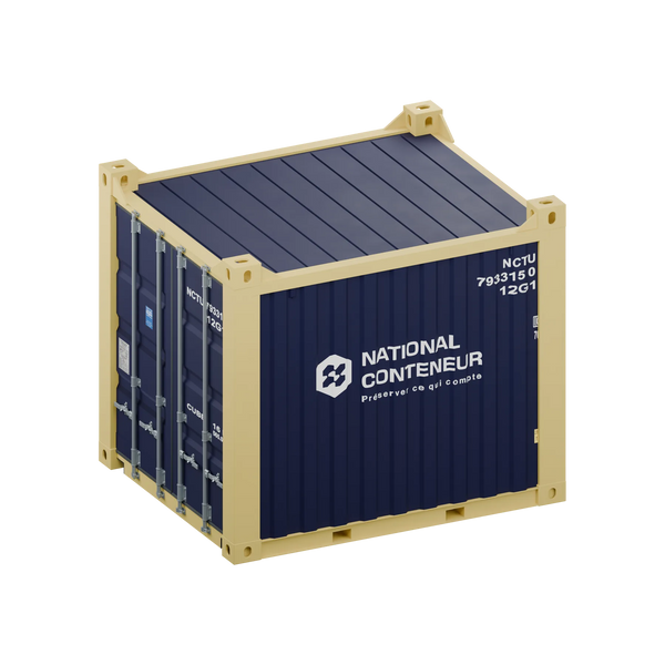 Conteneur DNV Offshore 10 pieds · Fermé — bleu neuf — National Conteneur