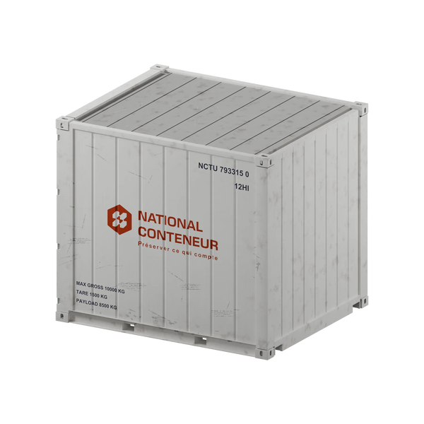Conteneur Isotherme 10 pieds — blanc usé — National Conteneur