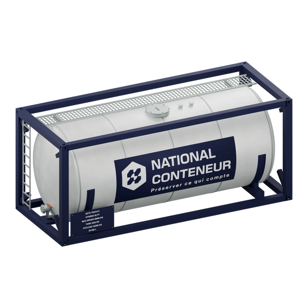 Conteneur Citerne 20 pieds — bleu neuf — National Conteneur