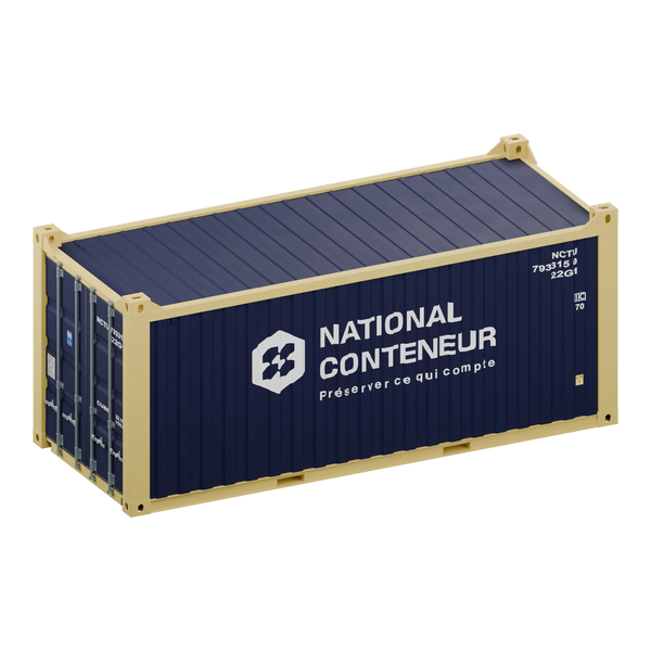 Conteneur DNV Offshore 20 pieds · Fermé — bleu neuf — National Conteneur