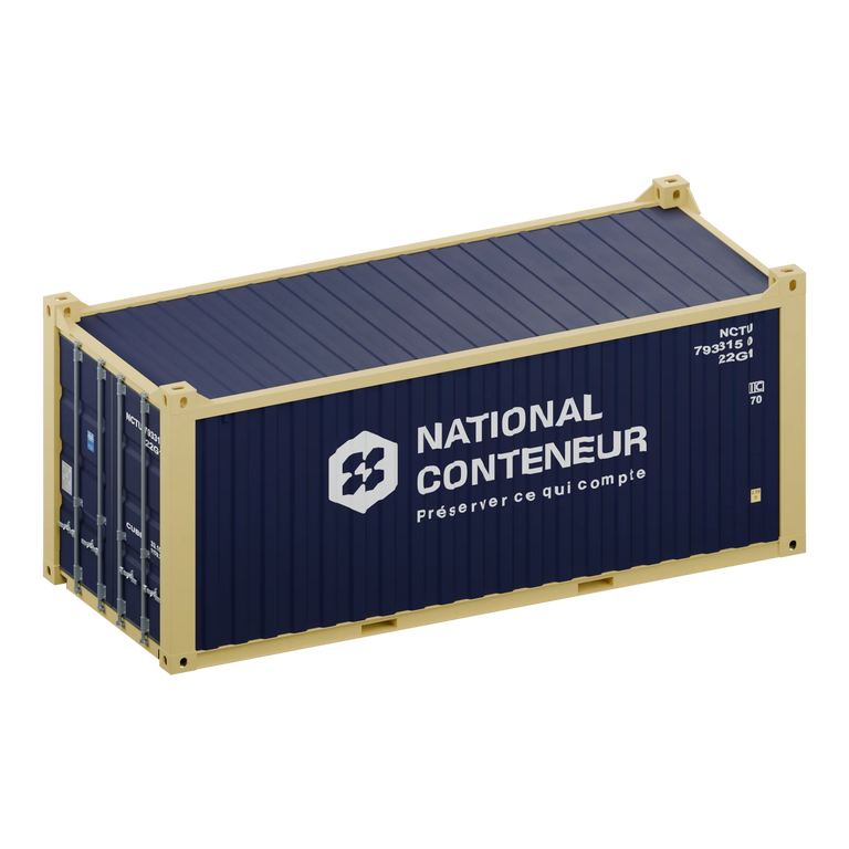 Rendu 3D d’un conteneur offshore DNV 20 pieds neuf