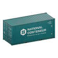 Conteneur Dry 20 pieds — teal usé — National Conteneur