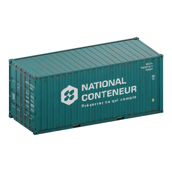 Conteneur Dry 20 pieds — teal usé — National Conteneur