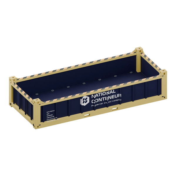 Conteneur DNV Offshore 20 pieds · Demi-hauteur — bleu neuf — National Conteneur