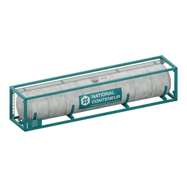 Conteneur Citerne 40 pieds — teal usé — National Conteneur