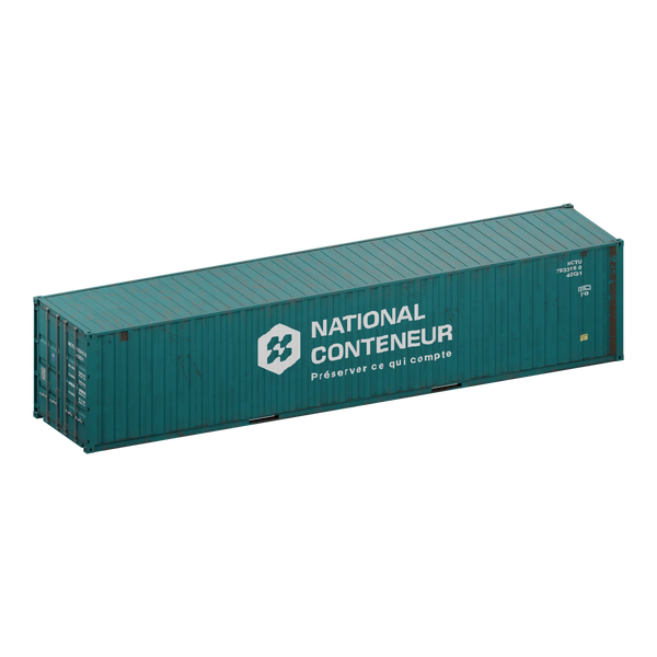 Conteneur Dry 40 pieds — teal usé — National Conteneur