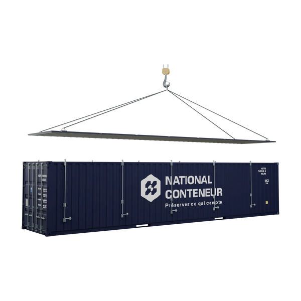 Conteneur Hard Top 40 pieds — bleu neuf — National Conteneur