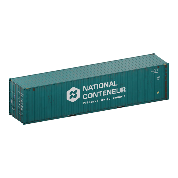 Conteneur High-Cube 40 pieds — teal usé — National Conteneur