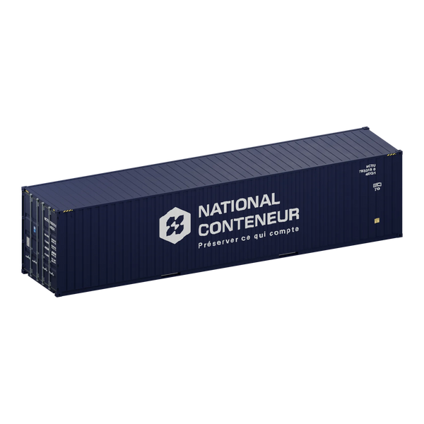 Conteneur Pallet Wide 40 pieds · High-Cube — bleu neuf — National Conteneur