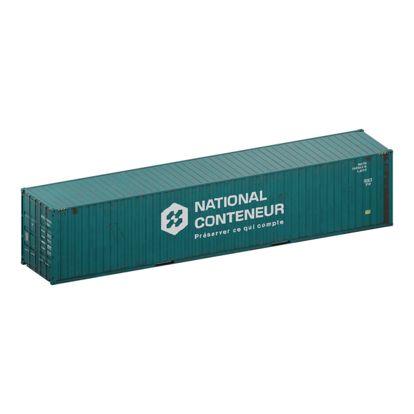Conteneur Pallet Wide 45 pieds · High-Cube — teal usé — National Conteneur